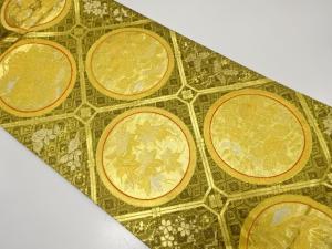 佐賀錦　花蜀江紋織り出し　全通振袖用袋帯